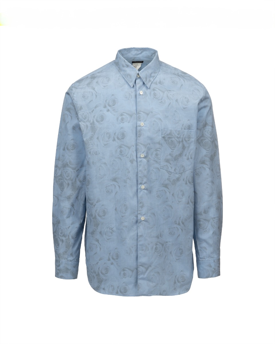 Comme des Garçons Homme Plus smoked roses button-up shirt thumbnail