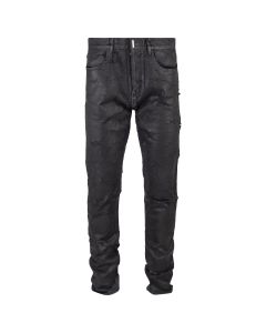 Givenchy black paint crackled jeans 