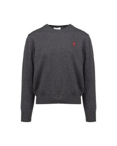 Ami Alexandre Mattiussi "Ami De Coeur" heather grey crewneck sweater