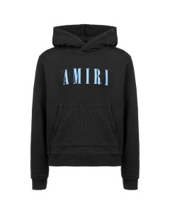 Amiri Core Logo Carolina Blue black hoodie
