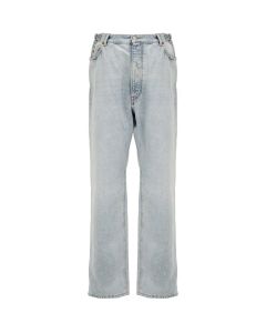 Balenciaga drop crotch waist buckled baggy denim