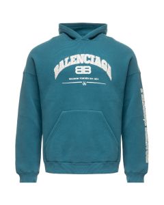 Balenciaga "Maison Fondèe En 1917" turquoise hoodie