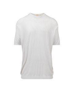 Brioni silk knitted logo t-shirt