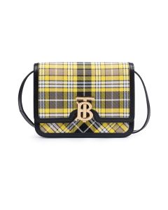 Burberry "TB" Tartan small black bag