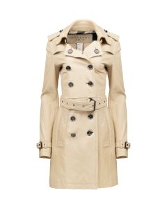 Burberry Brit leather beige trench coat