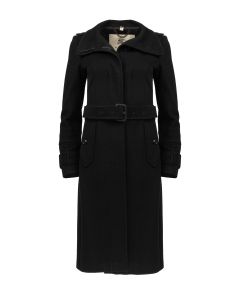 Burberry single breasted wool-cashmere blend coat