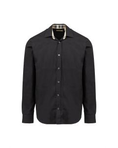 Burberry tartan collar button-up shirt