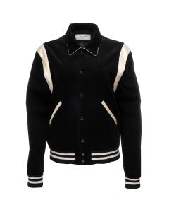Celine black corduroy teddy jacket