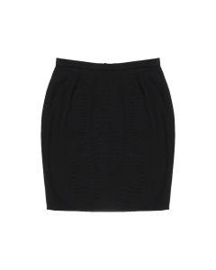 Chanel laine black mini skirt