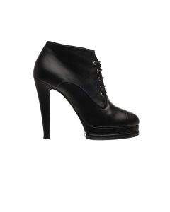 Chanel "CC" toe-cap logo platform pump heels