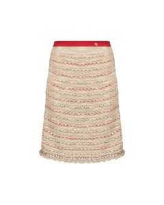 Chanel mark beige glitter "CC" logo skirt