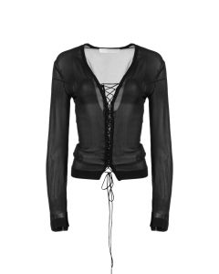 Dion Lee semi-sheer mesh laced top