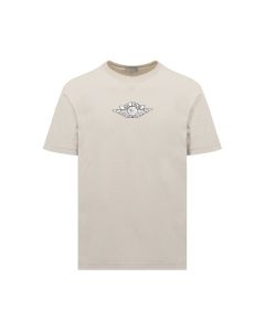 Dior x Air Jordan chest logo embroidery t-shirt