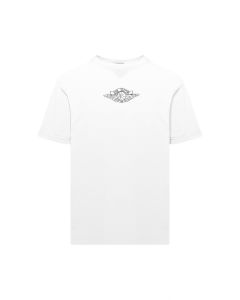 Dior x Air Jordan chest logo embroidery t-shirt