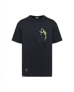 Dior x Cactus Jack logo embroidered navy t-shirt
