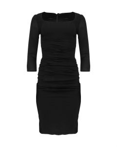 Dolce&Gabbana black draped long sleeve dress