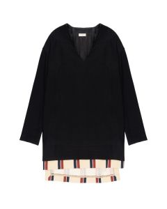 Dries Van Noten v-neck collar double layered dress