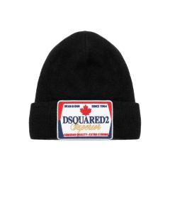 Dsquared2 "Superior" wollen black beanie