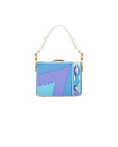 Emilio Pucci Geometric abstract silk box handbag