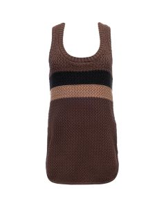 Fendi knitted brown pullover vest