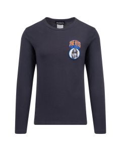 Hysteric Glamour "THE HYS" patch navy long sleeve t-shirt