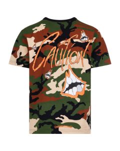 Chrome Hearts Matty Boy "Caution" camo t-shirt