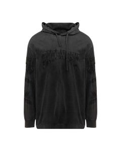 Givenchy logo-embroidery faded hoodie