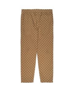 Gucci "GG" Camel monogram canvas sweat pants