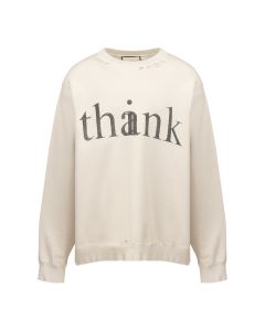 Gucci "Think, Thank" desctructive crewneck sweatshirt - XXL