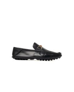 Gucci Bamboo Horsebit black leather shoes