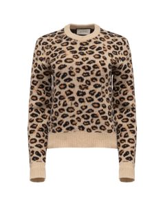 Gucci distressed leopard jacquard sweater
