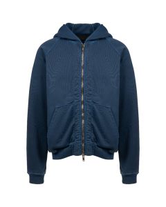 Haider Ackermann Sample Perth Indigo blue zip-up sweatshirt