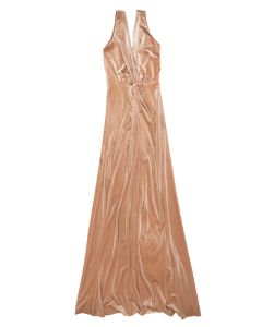 Halston velvet slip evening dress