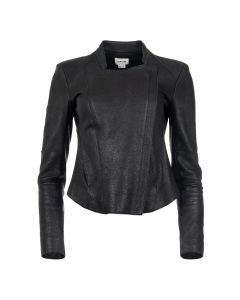 Helmut Lang lamb leather extended shoulder jacket