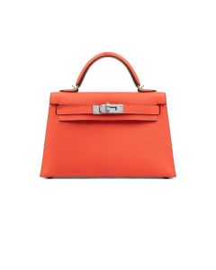 Hermes Kelly Sellier 20 Orange Poppy Epsom (palladium hardware) bag