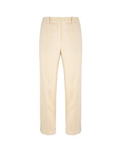 Hermès cream white straight trousers