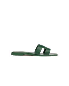 Hermes Oran Vert Oyat calfskin sandals