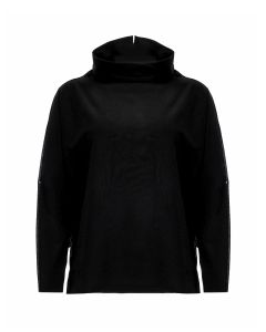 Issey Miyake me loose-neck flat black blouse 