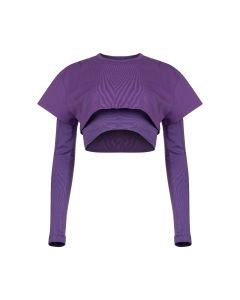 Jacquemus Le Double long sleeve purple t-shirt