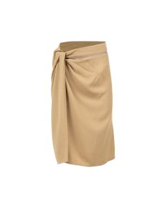 Jacquemus Le Papier "La Jupe Bodri" beige midi skirt
