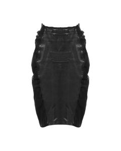 Jean Paul Gaultier Re-edition Printemps-été 1987 leather panelled mini skirt