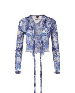 Jean Paul Gaultier Soleil Paradise Garden mesh blouse