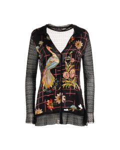 John Galliano Floral Peacock sheer blouse top