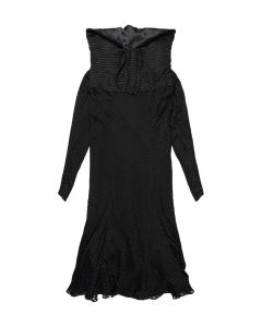 John Galliano polka dot viscose evening dress - 40