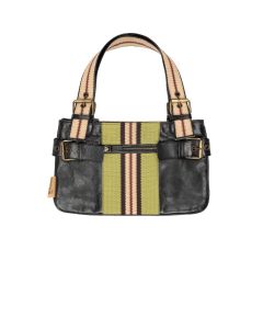 John Galliano woven embroidery leather bag