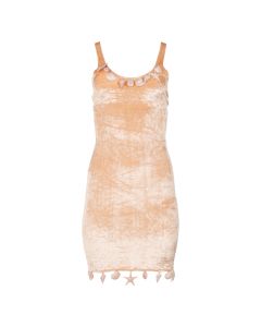 Loewe X Paula's Ibiza shell embellished rose dress