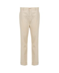 Loro Piana pleated formal off-white pants