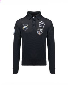 Louis Vuitton "Space Mission" satellite pathes polo neck sweater