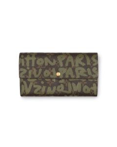 Louis Vuitton x Stephen Sprouse green graffiti wallet