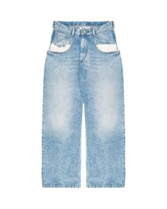 Maison Margiela contrast pockets faded denim pants